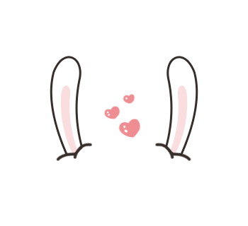 卡通可爱兔耳朵