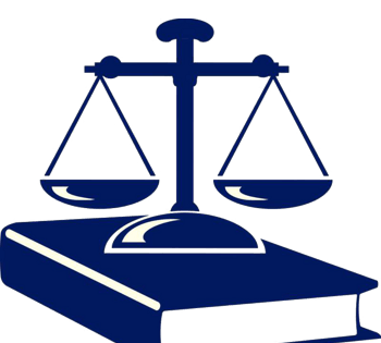 蓝色法律天平图标