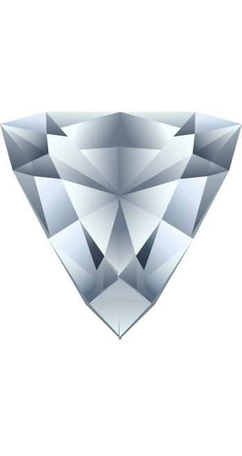 矢量蓝色闪光正方形立体钻石