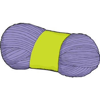 紫色手绘毛线团