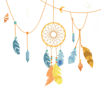 卡通捕梦网矢量