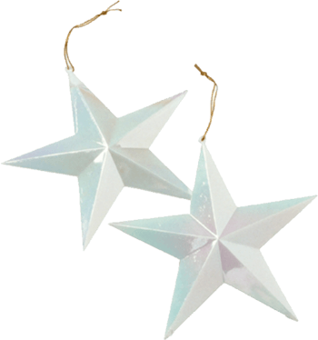 白色镂空五角星