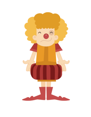 小丑男可爱顽皮俏皮