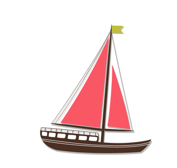 帆船卡通
