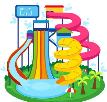 卡通水上乐园图片免费下载_卡通水上乐园素材_万素网
