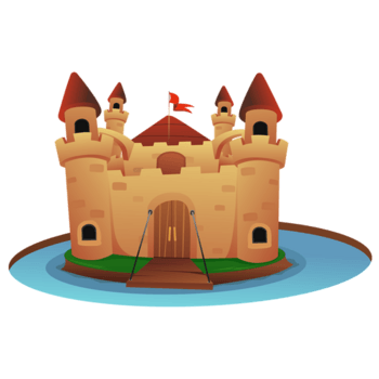 卡通手绘城堡堡垒素材