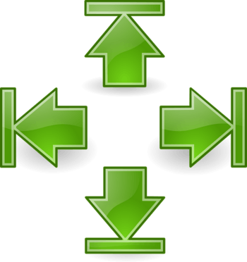 绿色四个方向的箭头