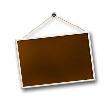 悬挂的小黑板免抠素材