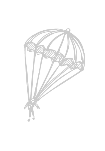 手绘装饰星星降落伞