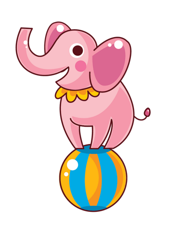 站在球上的大象