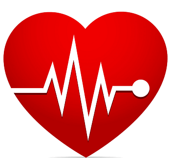 红色大爱心心电图