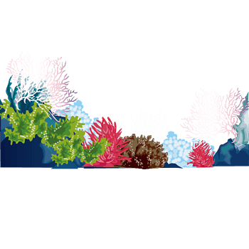 卡通水彩珊瑚