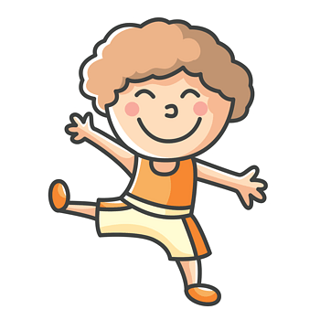 张开双手的小男孩