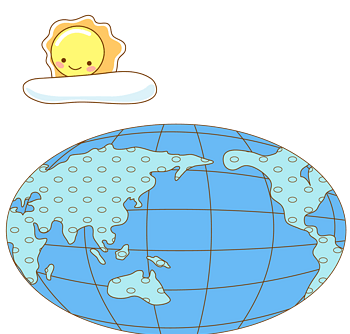 矢量太阳地球仪素材