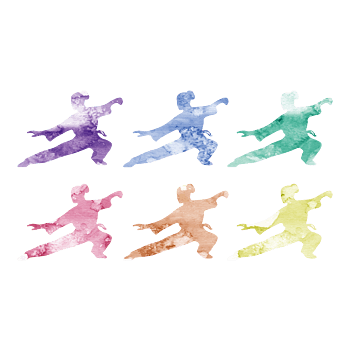 彩色渐变太极拳