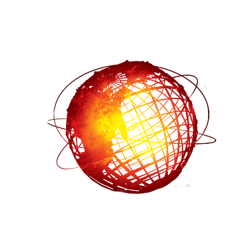 镂空线条地球图案