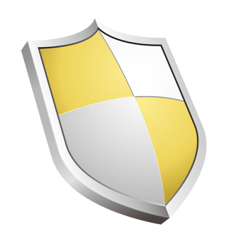 白色块状盾牌图形