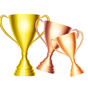 彩色奖杯素材