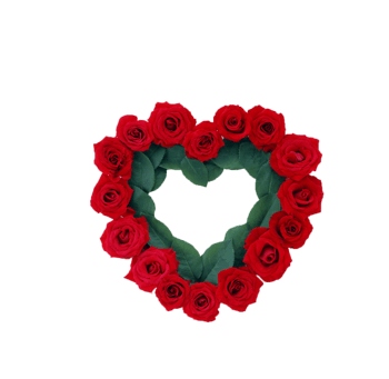 心形玫瑰花装饰素材