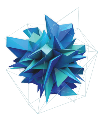 蓝色不规则立体