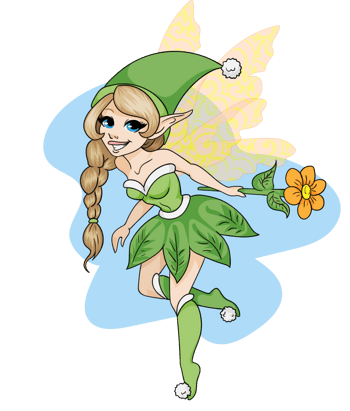 卡通手绘迷人可爱的仙女翅膀