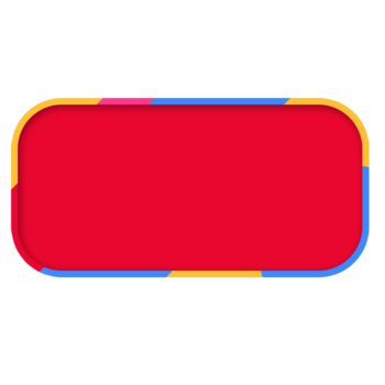 红色五彩边文本框