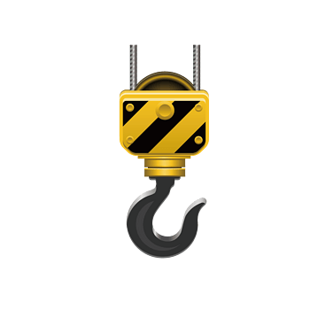 手绘卡通掉东西的钩子