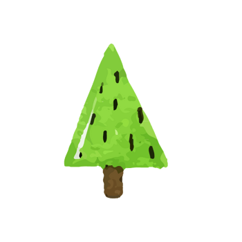 绿色松树卡通