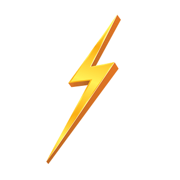 金色闪电矢量素材