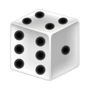 矢量灰色立体质感骰子