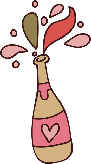 手绘酒瓶矢量