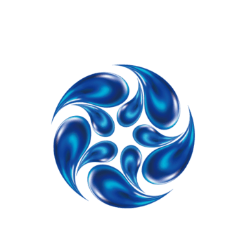 圆环水珠深蓝色海报装饰