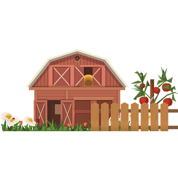 农场仓库后院矢量素材