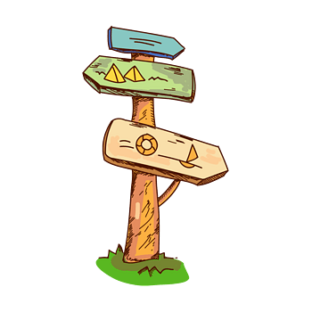 手绘路标