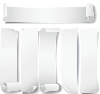 空白白色卷纸矢量素材