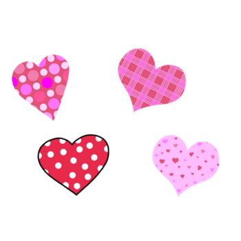 斑点格子心形设计