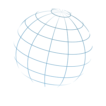 矢量蓝色圆形立体经纬线装饰