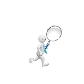小人拿放大镜