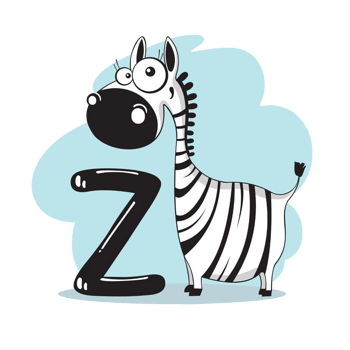 斑马和字母z高清免扣素材