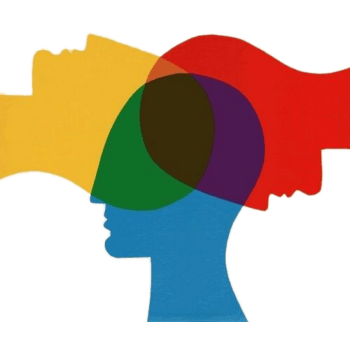 红蓝黄三色人重叠