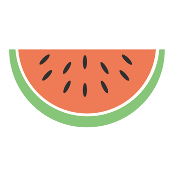 矢量卡通西瓜瓣
