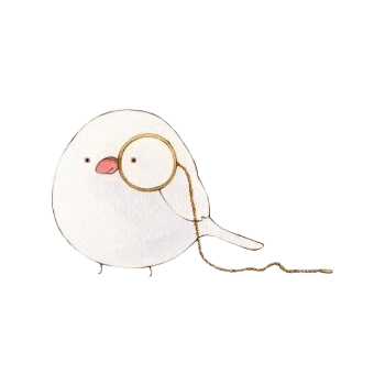 白色可爱小鸟