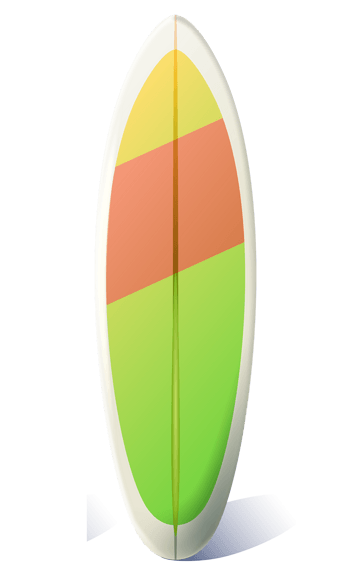 夏日卡通手绘冲浪板