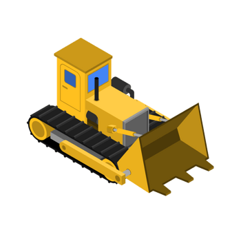 黄色推土机