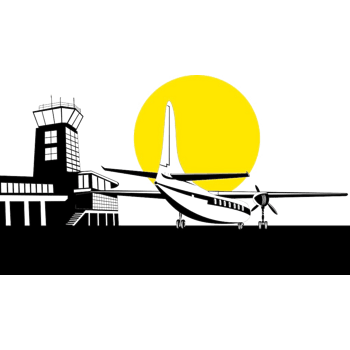 简易的卡通机场元素