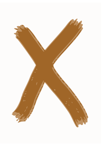 棕色的卡通差号