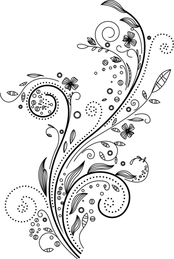 矢量古典卷纹花