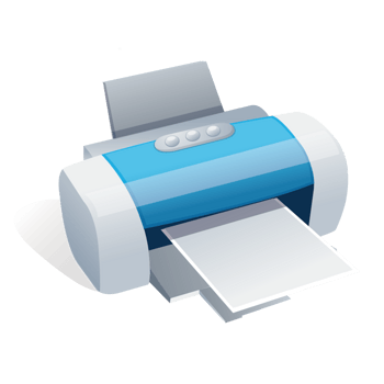 白色打印机矢量素材