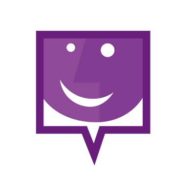 紫色笑脸矢量对画框