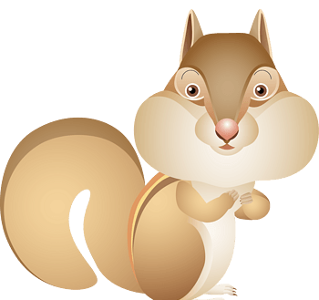 矢量肥胖的松鼠